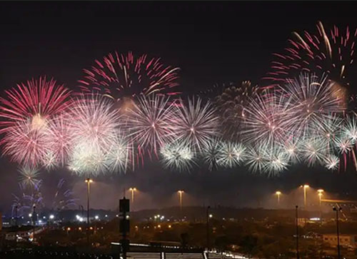 迭部县焰火晚会